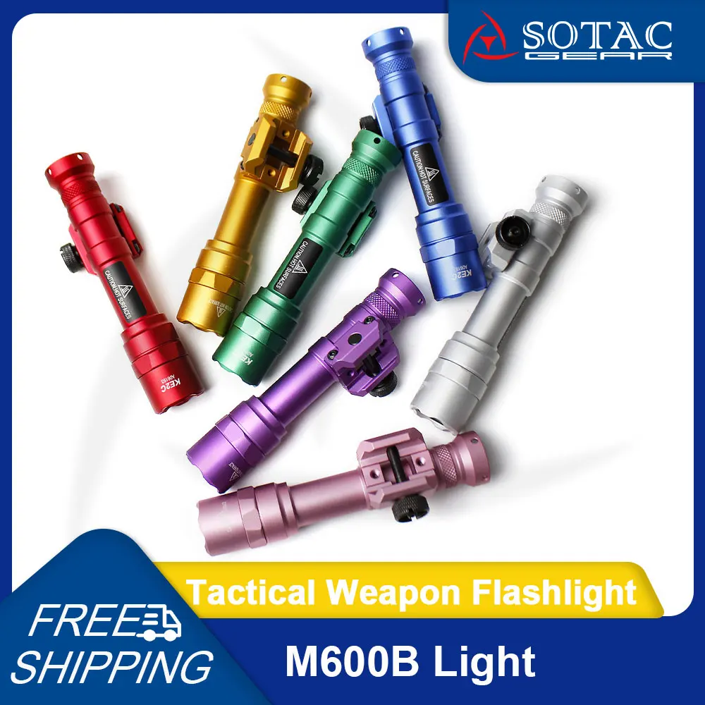 

Tactical M600B Flashlight Metal Fit 20mm Rail M600 Scout Light White LED Hunting Weapon Accessories SOTAC GEAR