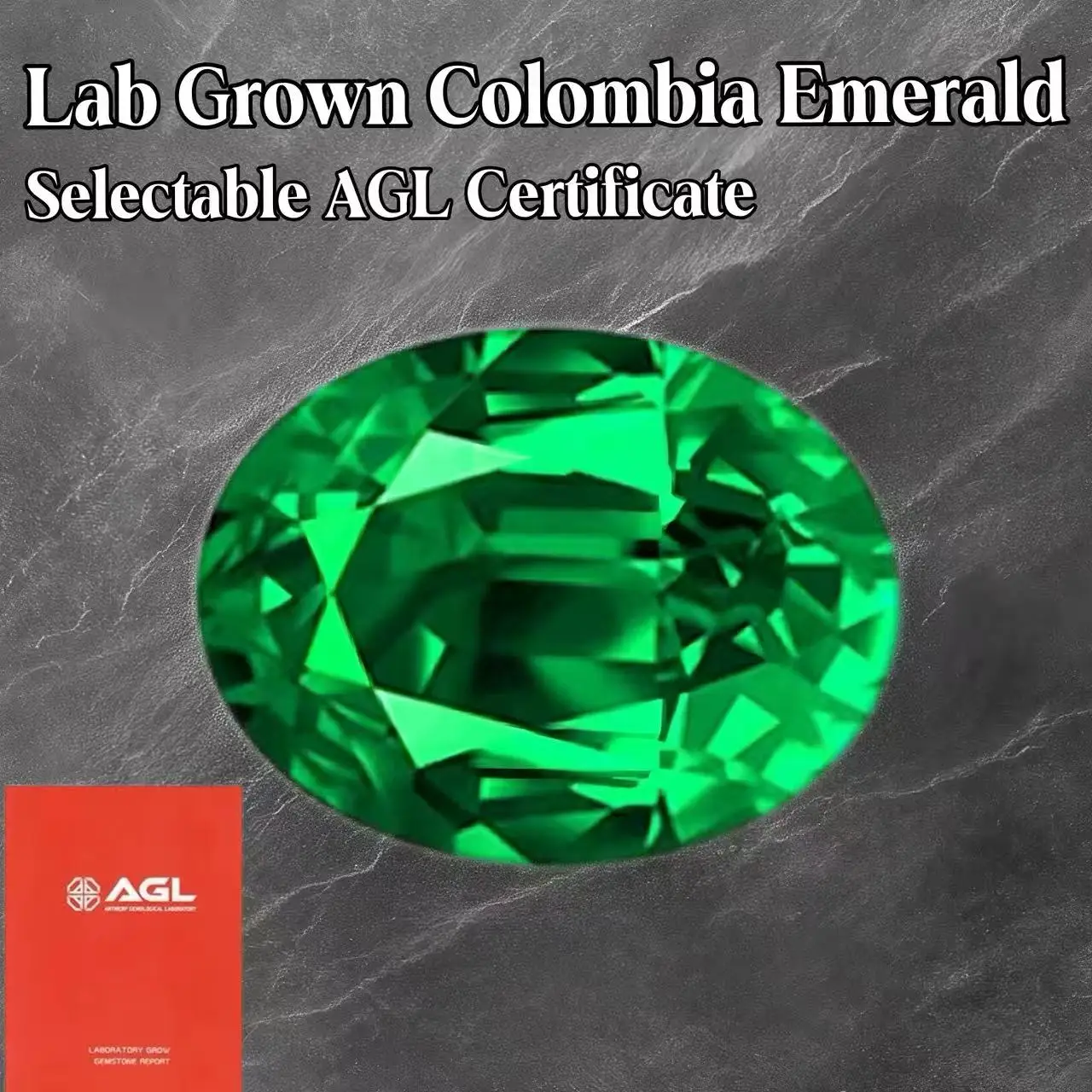 

Искусственно выращенный колумбийский изумруд овальной огранки для DIY-украшений, материалы для изготовления ювелирных изделий, с возможностью выбора, сертификат AGL