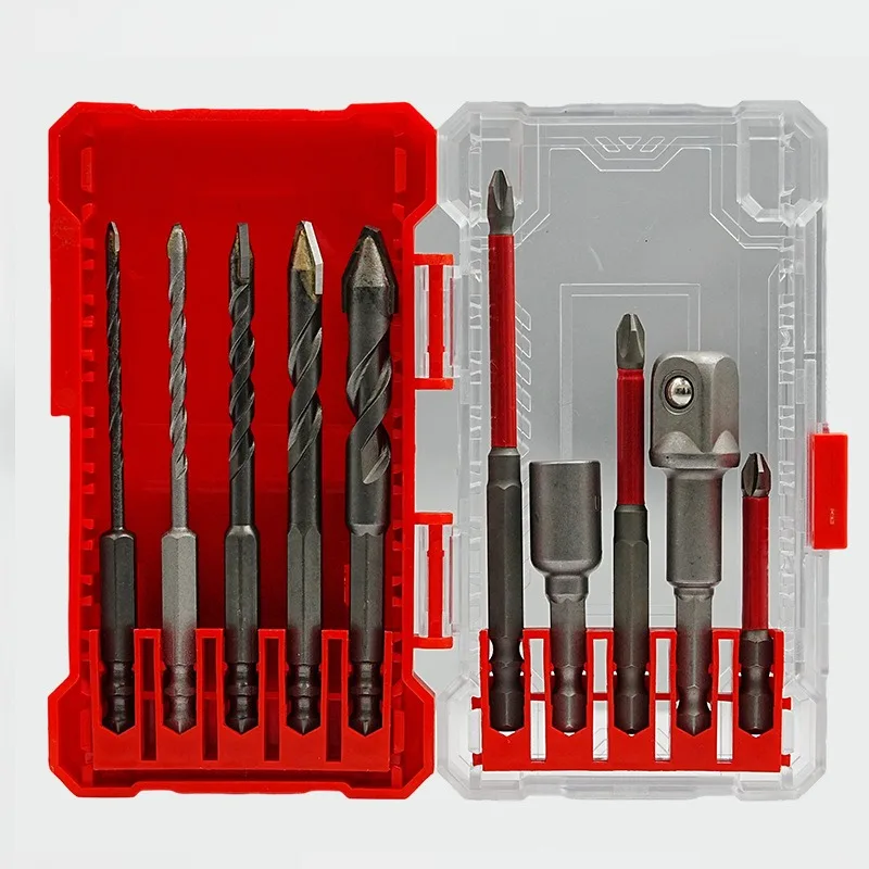 10-piece set multifunctional household screwdriver, strong torque Phillips bit, strong magnet S2 steel