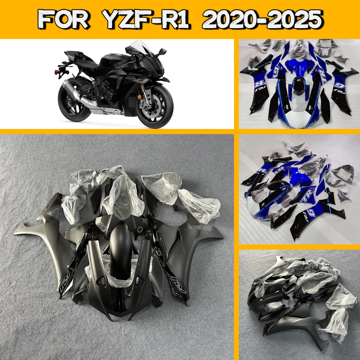 Hot Style Fairings for 2020-2025 Yamaha YZF R1 ABS Plastic Fairing Kit Replacement Perfect Fit 20-25 YZFR1