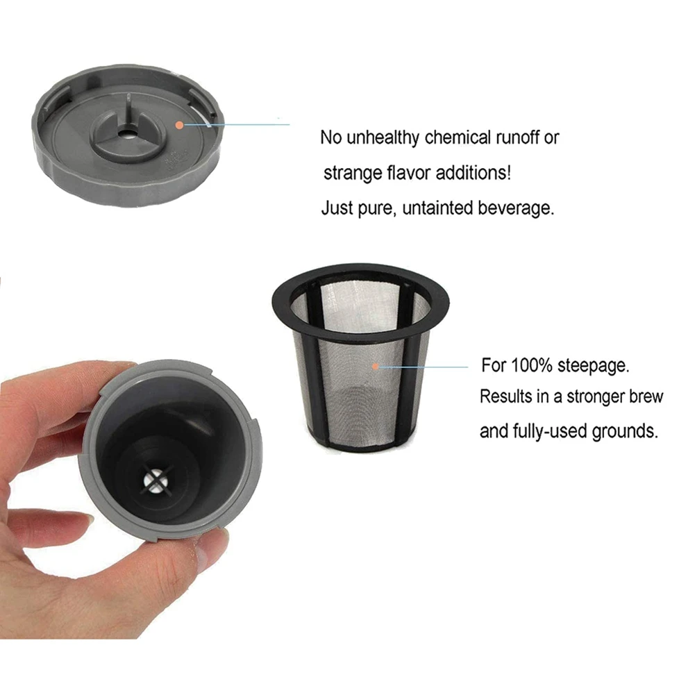 M04K 4 Pack Coffee Filters Reusable Compatible For Keurig 2.0 My K-Cup K500 Brewers Gift B30 B40 B50 B60 B70