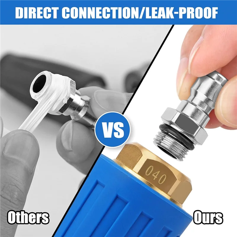 

AA21-Turbo Nozzle Pressure Washer,4000PSI Rotating Power Washer Nozzles(Max 5000PSI)With 1/4In And 3/8In Quick Connect,4.0GPM Du