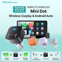 Ottocast Mini Dot Express 2 en 1 inalámbrico CarPlay Android Auto adaptador Plug Play conexión rápida USB Dongle para Benz Audi Toyota