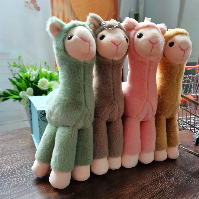 

18cm Cute Alpaca Stuffed Toys Plush Easter Llama Goat Pendant Mini Sheep Doll Animals Plush Keyring Festival Anniversary Gift