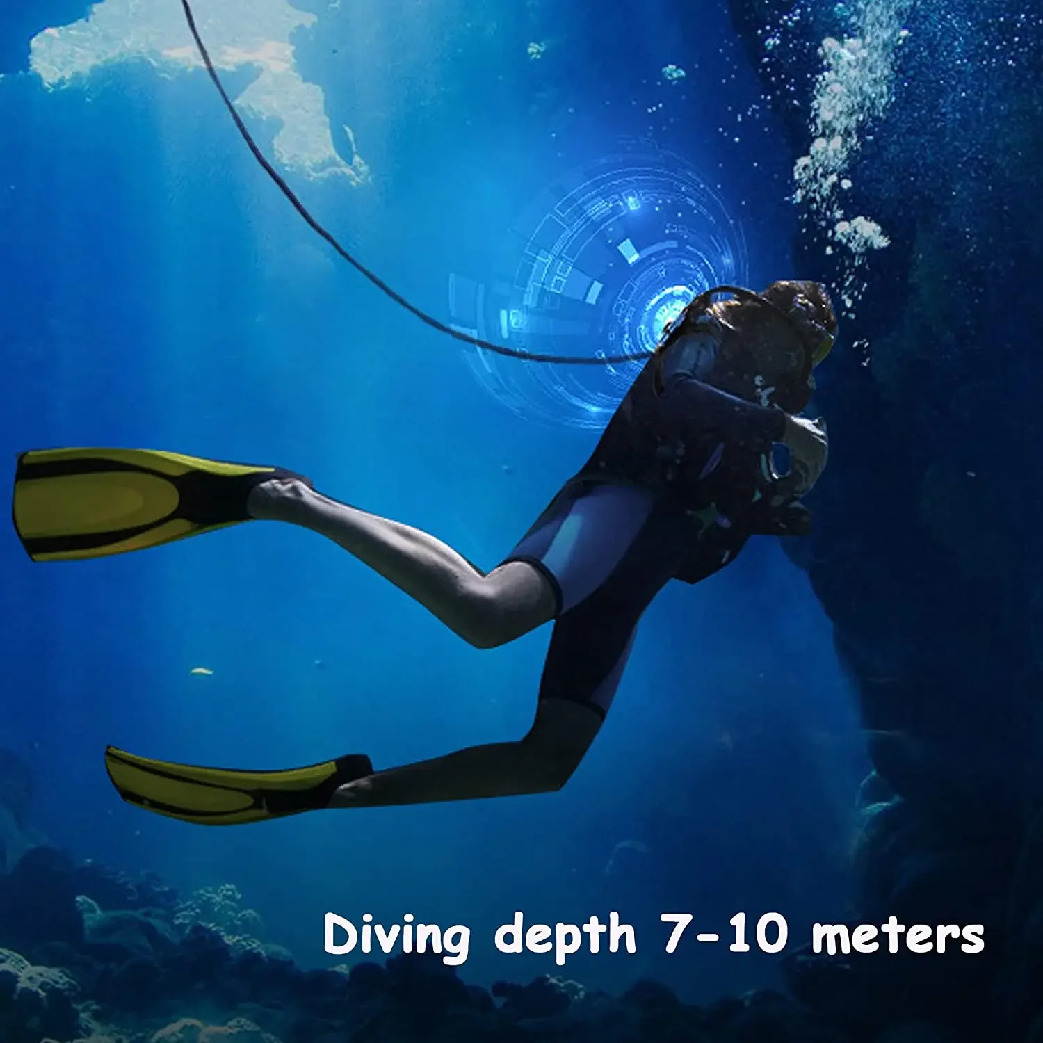 Gold Seller 10m Scuba Diving Equipment Snorkel Respirator Underwater Breathing Tube 2.7/5h Diving Tankless Rechargeab