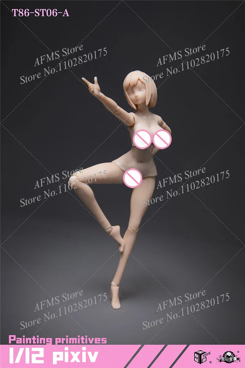 86TOYS T86-ST05 06 1/12 مقياس تحصيل الشكل الجسم لطيف أنيمي المحمول دعوى فتاة 6 بوصة سوبر مرنة المشتركة عمل نموذج لجسم #6