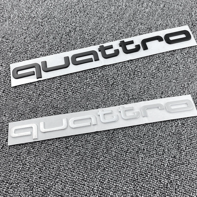 3D ABS Quattro Emblem Karosserie Hinten Stamm Dekoration Aufkleber für Audi Quattro A1 A3 A4 A5 A6 A7 A8 Q2 Q3 Q5 Q7 Q4 Q8 Q1 TT R8 RS