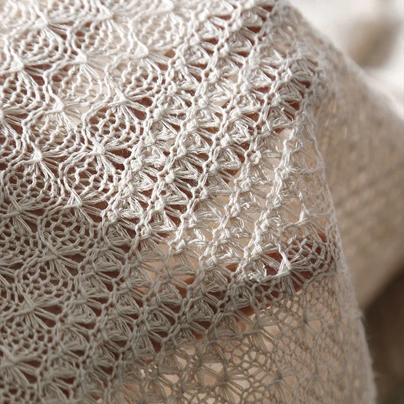 50/100cm Hollow Flower Butterfly Mesh Knitted Fabric Spring Summer and Autumn Coarse Needle Creative Fabric for DIY Clothing
