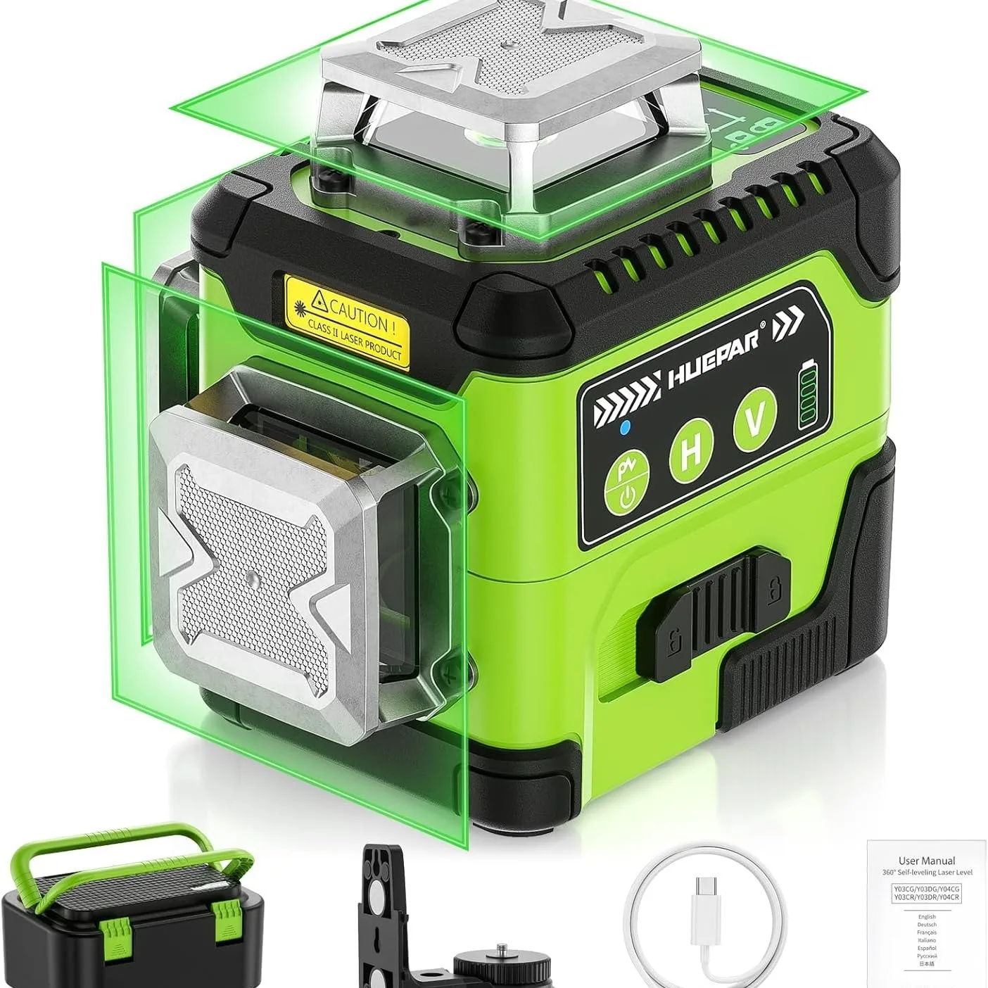 

huepar Y03CG green light 12-wire high-precision level
