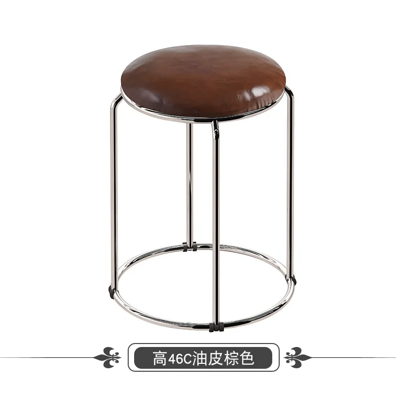 

B410 Fashion shoe stool iron stool durable round round stool home stool bench