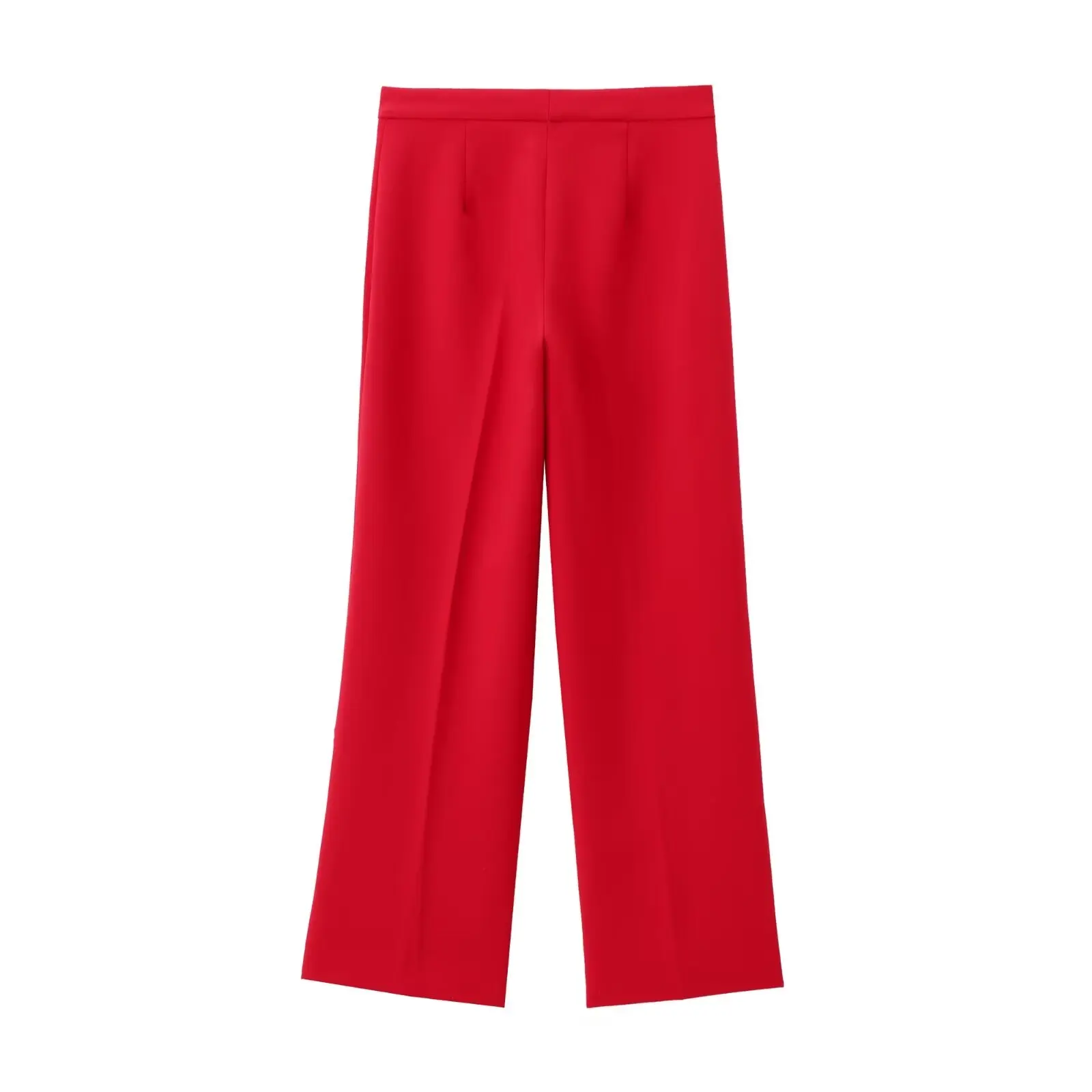 Jenny&Dave Fashion Two Pieces Sets Red Color Sleeveless Blazers Vest Women Minimalism Suits Women High Waist Suit Pants