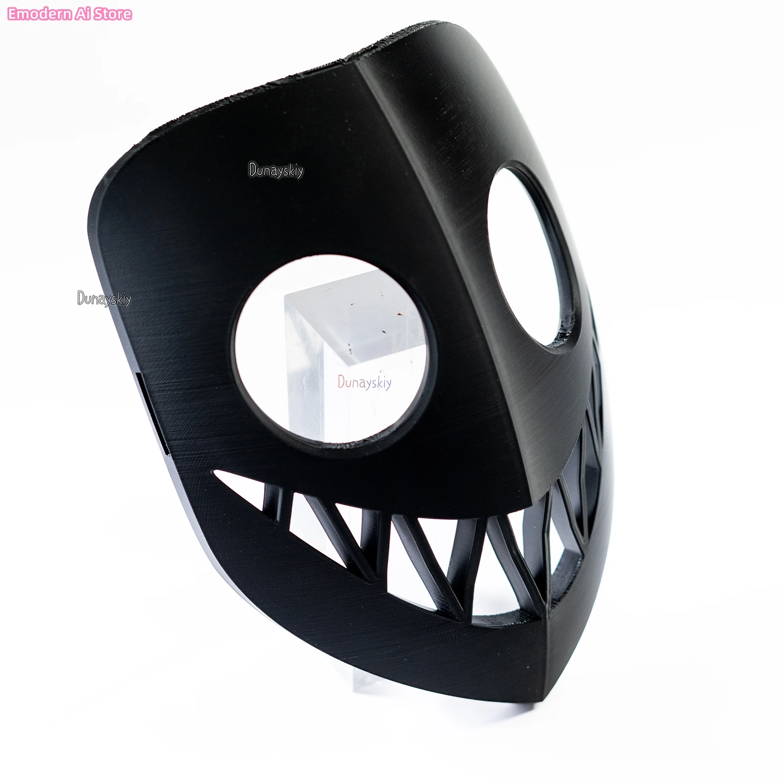 قناع مطبوع ثلاثي الأبعاد رعب Helluva Boss Alastor قناع لعب الأدوار التأثيري الدعامة مزورة بالكامل ومطلية للهالوين