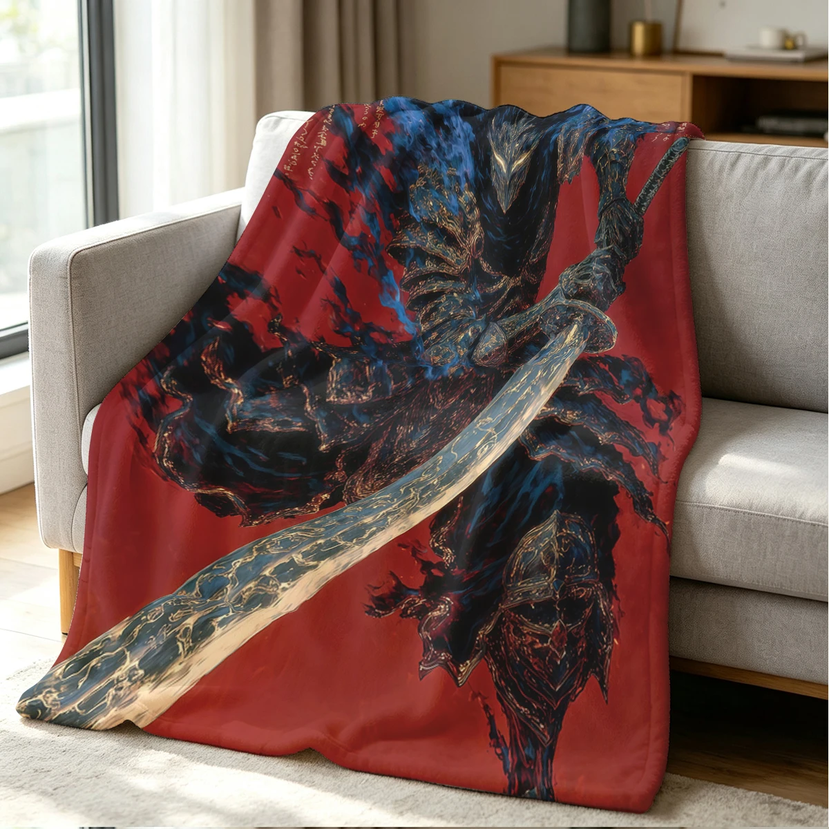 Shadow Knight Blanket Soft Cozy Throw for Sofa Bed Festive Holiday Decor Gift for Kids and Adults,Lightweight and Warm