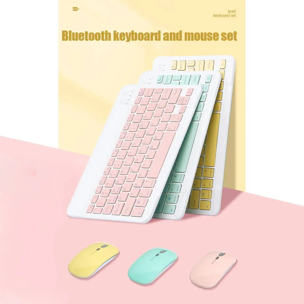 

Wireless Bluetooth Rechargeable Keyboard Mouse Combos USB Mouse 78 Keys Portable Keypad And Optical Mouse For Laptop PC