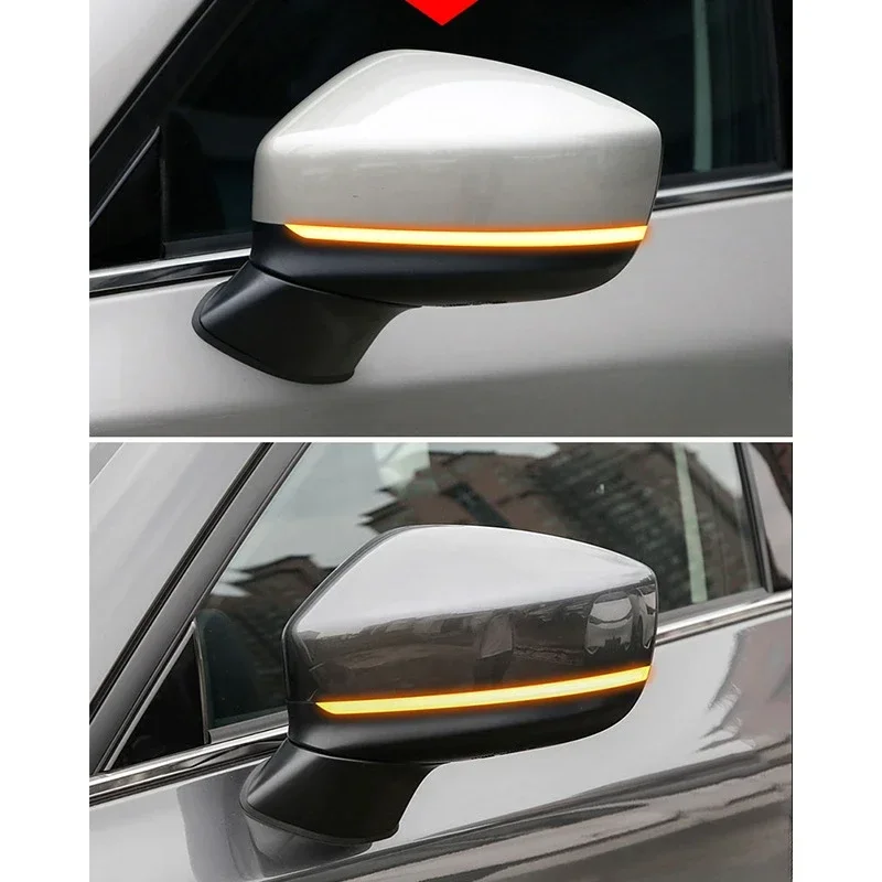 لمازدا CX-5، CX-8، CX-9 مرايا الرؤية الخلفية، إشارات الانعطاف المتدفقة الصفراء التعديل الداخلي