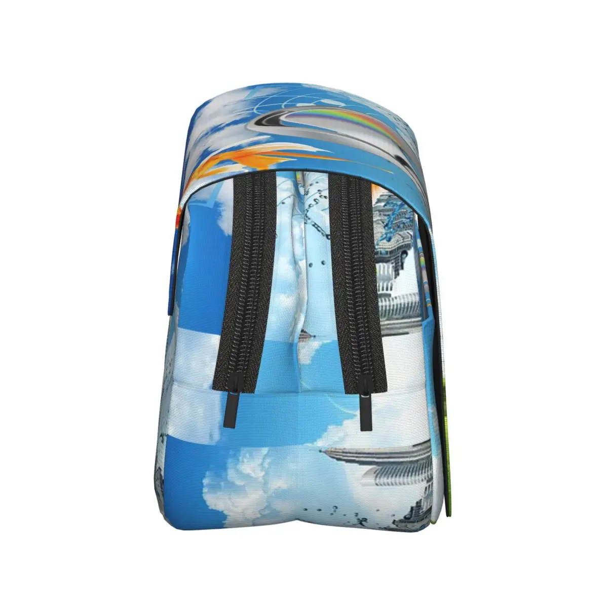 Frutiger Aero CD Listening To Music With Fish Pencil Case Pencil Pouch Hard Shell Leather Large Storage Pen Box Pencil