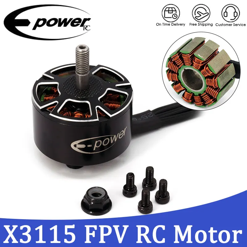 

E-PowerEC X3115 Motor 900KV 1050KV 1200KV 6S Brushless Motor for FPV Freestyle 9inch 10inch Long Range Cinelifter RC Drones