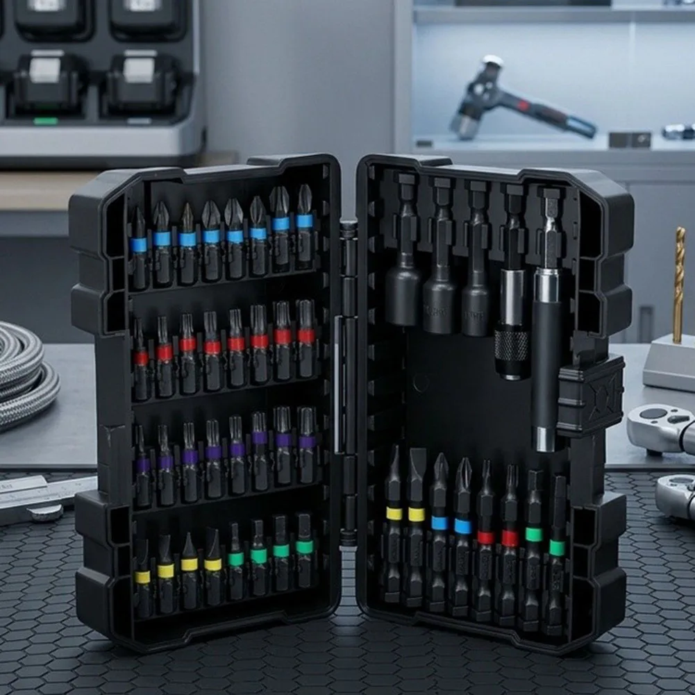 45pcs Industrial-Grade Screwdriver Set 6.3mm Interface Hex Screwdrivers For Small Electronic Repairs Household Tasks