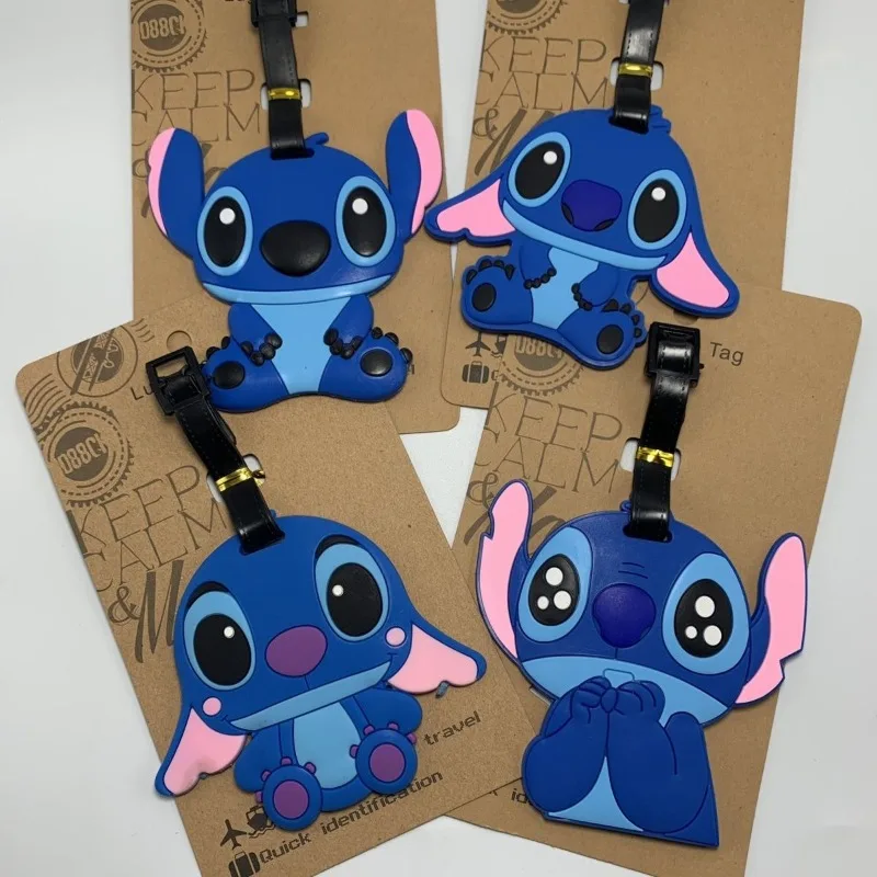 

Disney Lilo & Stitch Kawaii Stitch Anime Cute Luggage Tag Suitcase ID Address Stand Luggage Boarding Pass Portable Tag Gift