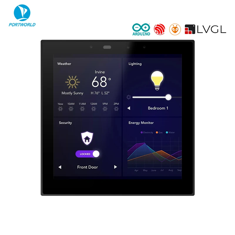 New 4-Inch ESP32 Smart Gateway Control Panel Wi-Fi PoE Power Supply User-Friendly IPS Display 8/16MB Memory Built-in Software