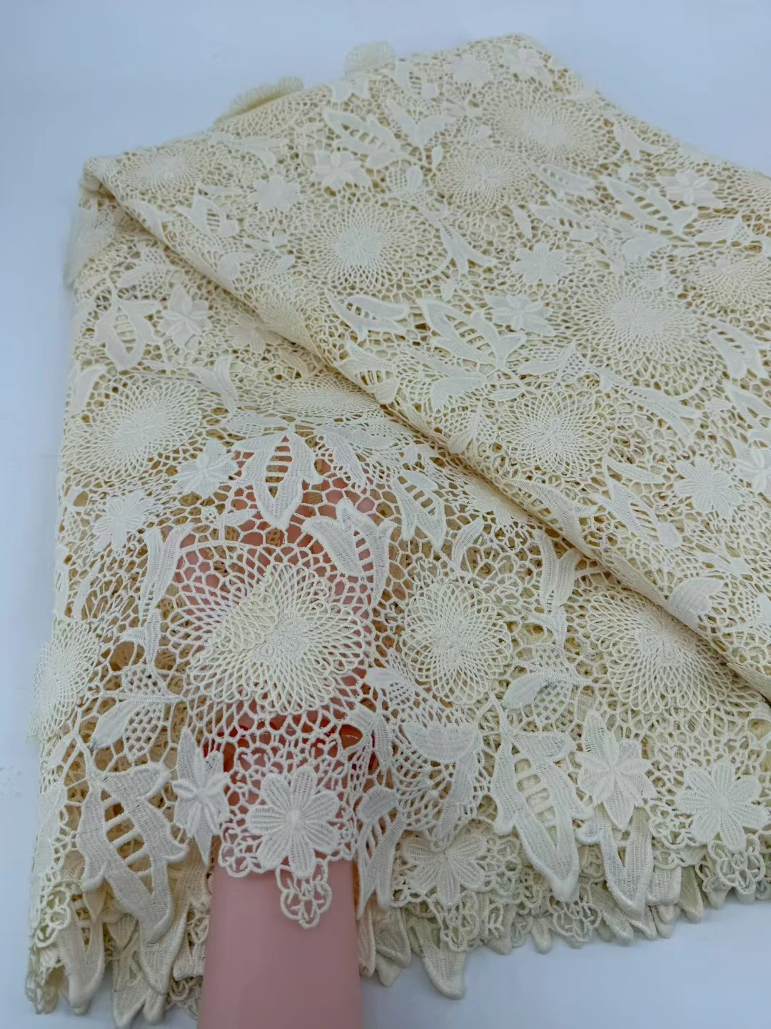 المبيعات الساخنة 5 ياردة الأفريقي جبر الحبل أقمشة الدانتيل 2025 أحدث النيجيري للذوبان في الماء أقمشة الدانتيل للنساء فستان الحفلات H159-1