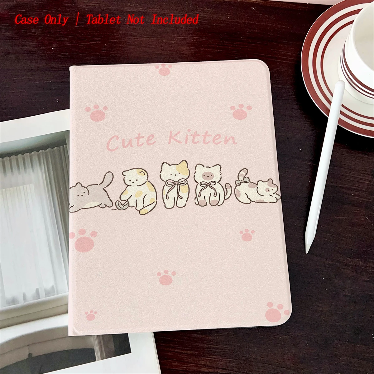 

For ipad Magnetic case ferlPad 11th A16 pro Air 13 11 M3 M2 M4 Funda Cover For Pink cute kitten style