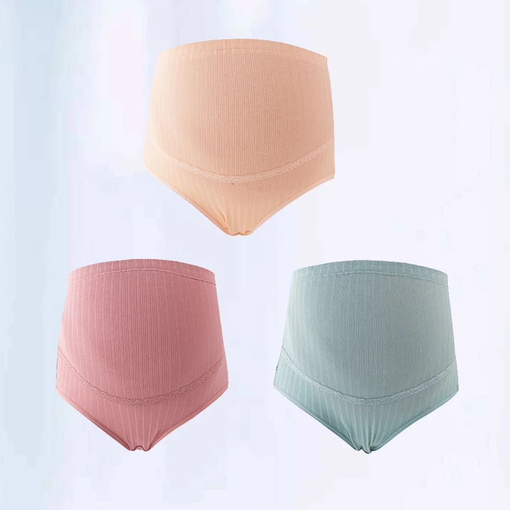 

3pcs 3Xl High Waist Maternity Panties Cotton Soft Stretchy Comfortable Pregnant Women Underwear Breathable Fit For Bump