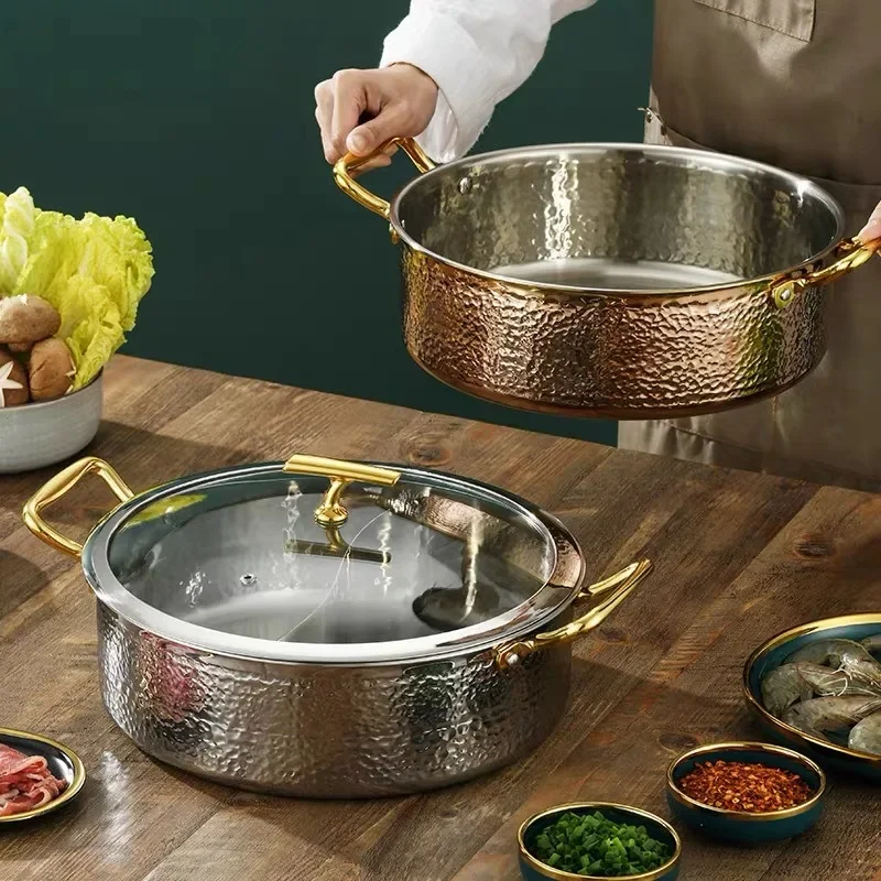 HYS Stainless Steel Hot Pot - Multi-Purpose, universal Soup Pot, Non-Stick