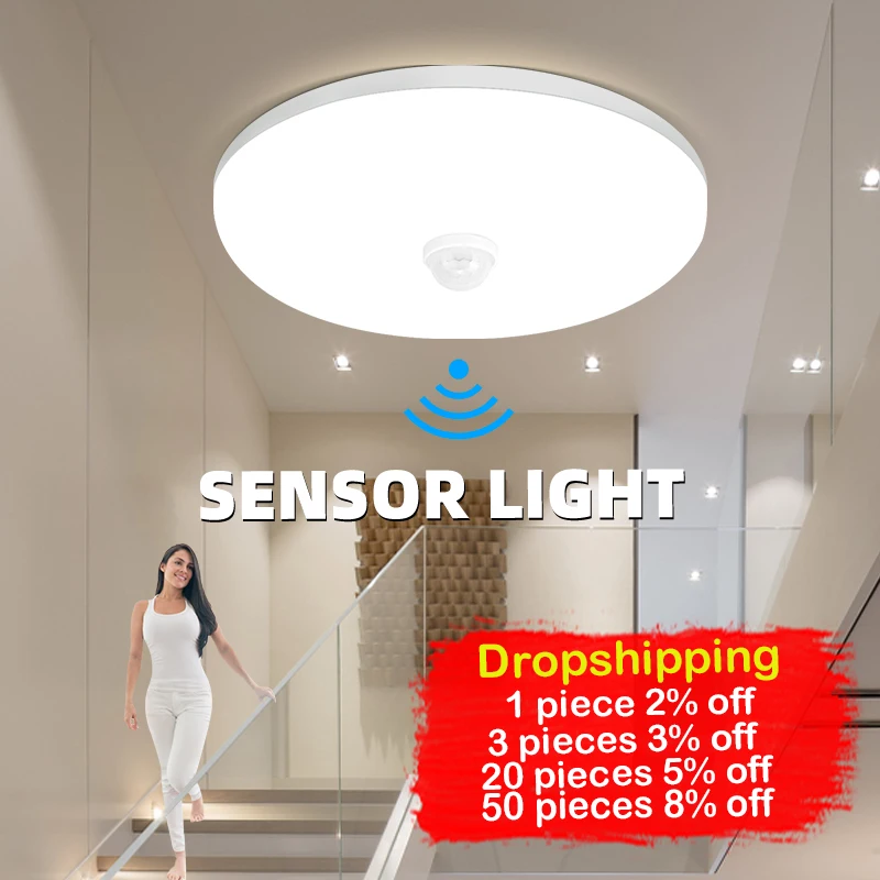 

Dropshipping Modern Led Ceiling Lights 110V Motion Sensor Ceiling Light 40W Led Ceiling Lamp Smart Ceiling Light Living Room