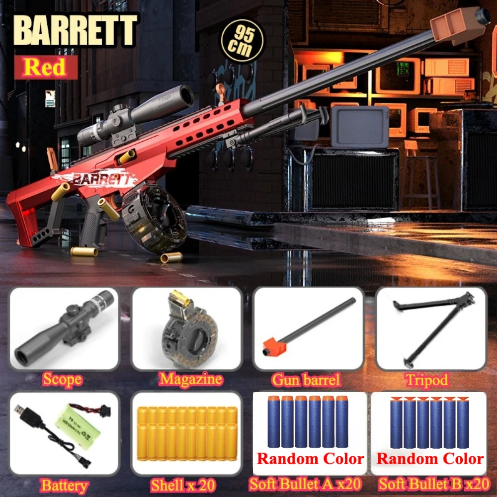 Full Automatic Shell Ejection Safety Soft Bullet Model Toy Gun Outdoor CS Shooting Games Toy Birthday Gift Boy Family Activities