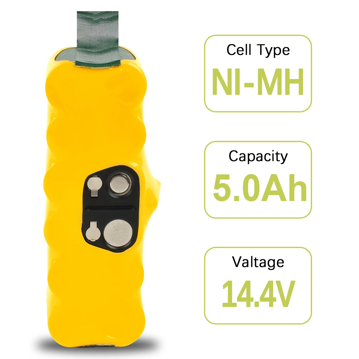14.4 فولت 5000 مللي أمبير ni-mh بطارية قابلة للشحن ، فرشاة ذات شعيرات ، فرشاة جانبية لآي روبوت رومبا 500 600 700 800 900 سلسلة 630 650 970 760