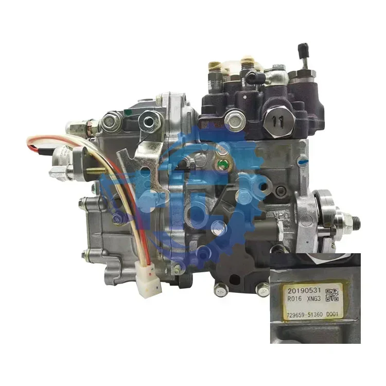 Pompa Injektor Bahan Bakar die.sel 4TNV88 Untuk Mesin Excavator X4 Pompa Injektor Bahan Bakar Assy 729659-51360