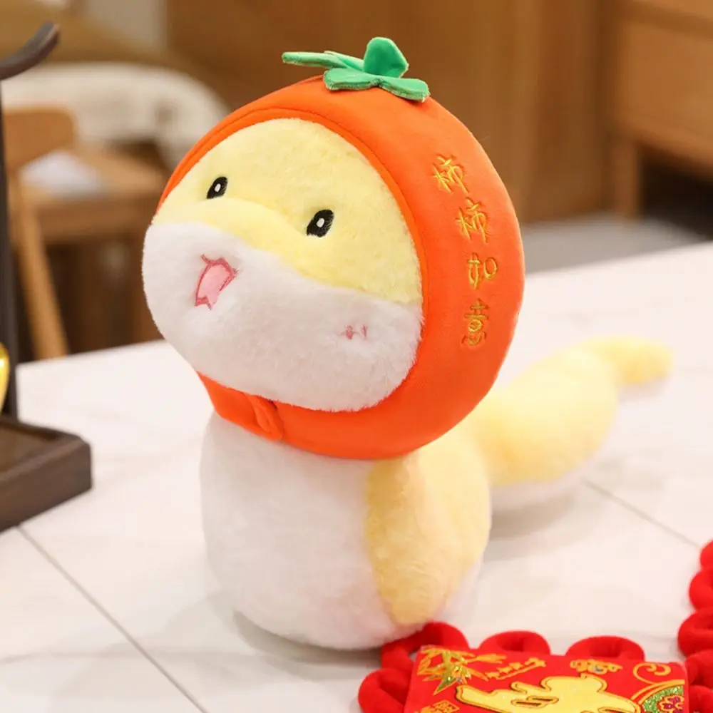 Novità 24CM serpente farcito giocattolo fiore leone danza serpente bambole di peluche ornamenti serpente kawaii capodanno mascotte ragazze giocattoli