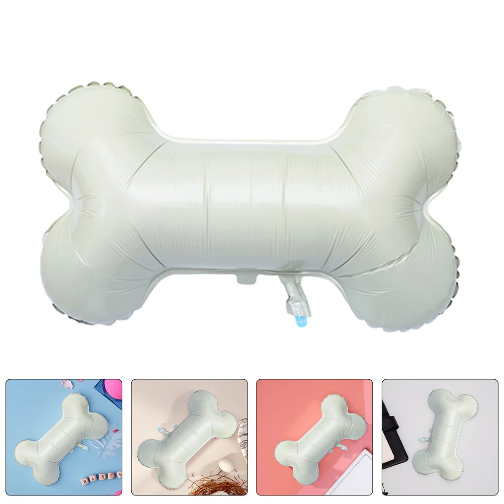 

10Pcs Beige Bone Shaped Foil Balloons Easy Inflate Aluminum Balloons for Valentine's Day Party Birthday Wedding Baby Shower