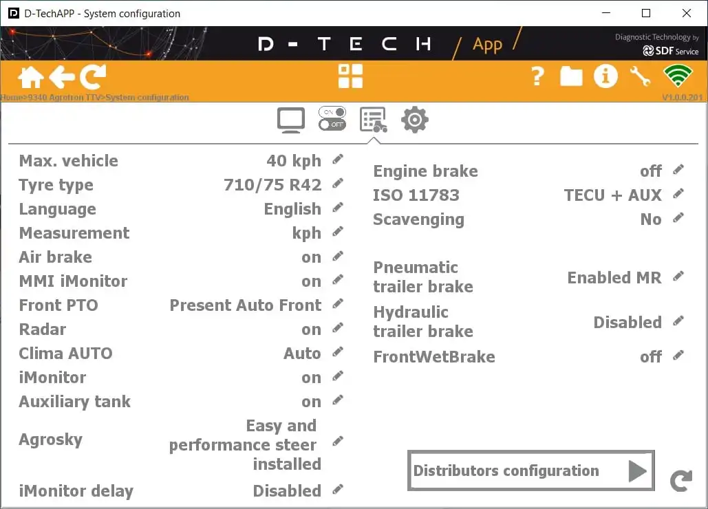 SpecDiag SDF D-Tech 1.0 Diagnostics Software for Deutz-Fahr Amborghini Trattori Same & Hurlimann+Dongle