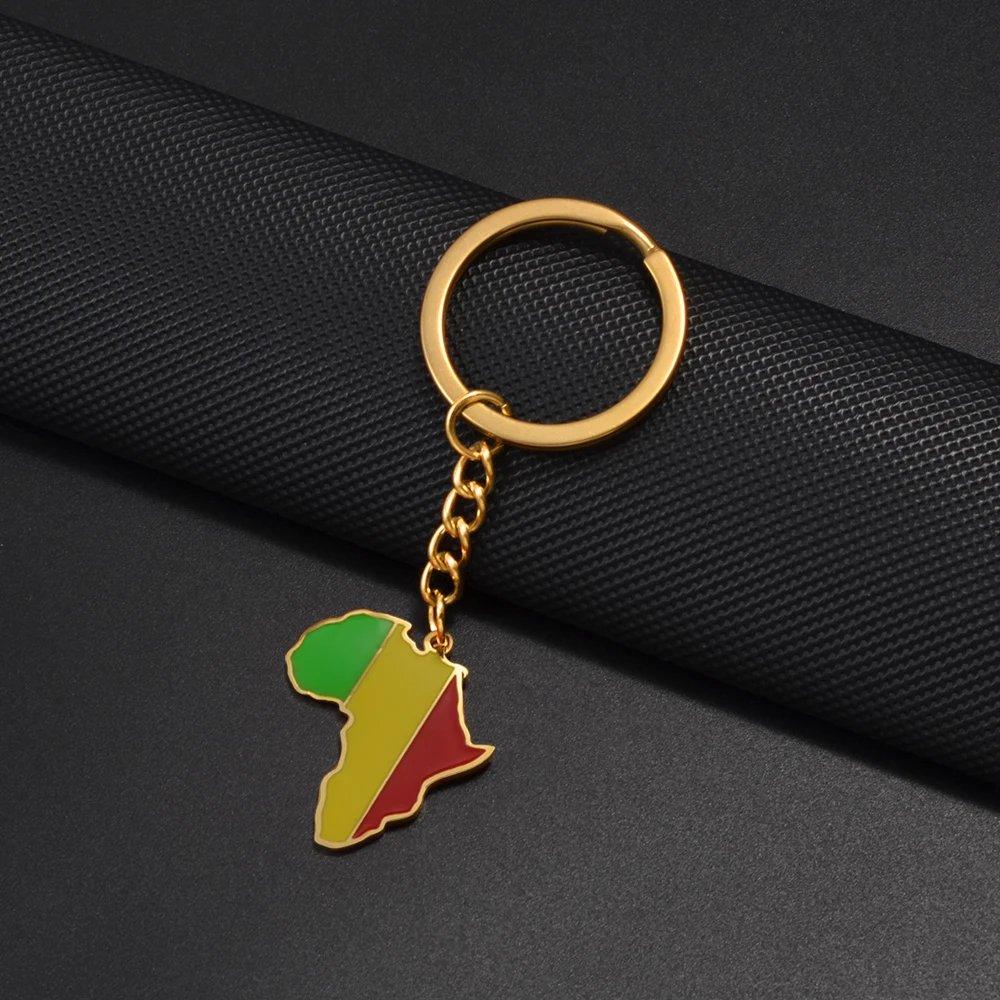 سلسلة مفاتيح خريطة أفريقية للنساء والرجال سييرا ليون نيجيريا تونس المغرب السودان بوروندي الكونغو تشاد رواندا كوت Dlvoire كيرينغ # ك0001