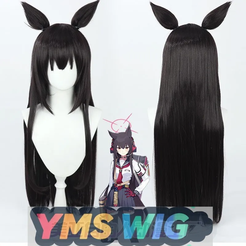 

[YMS WIG] "Blue Archive Shichido Yukino Косплей Парик Черные волосы",