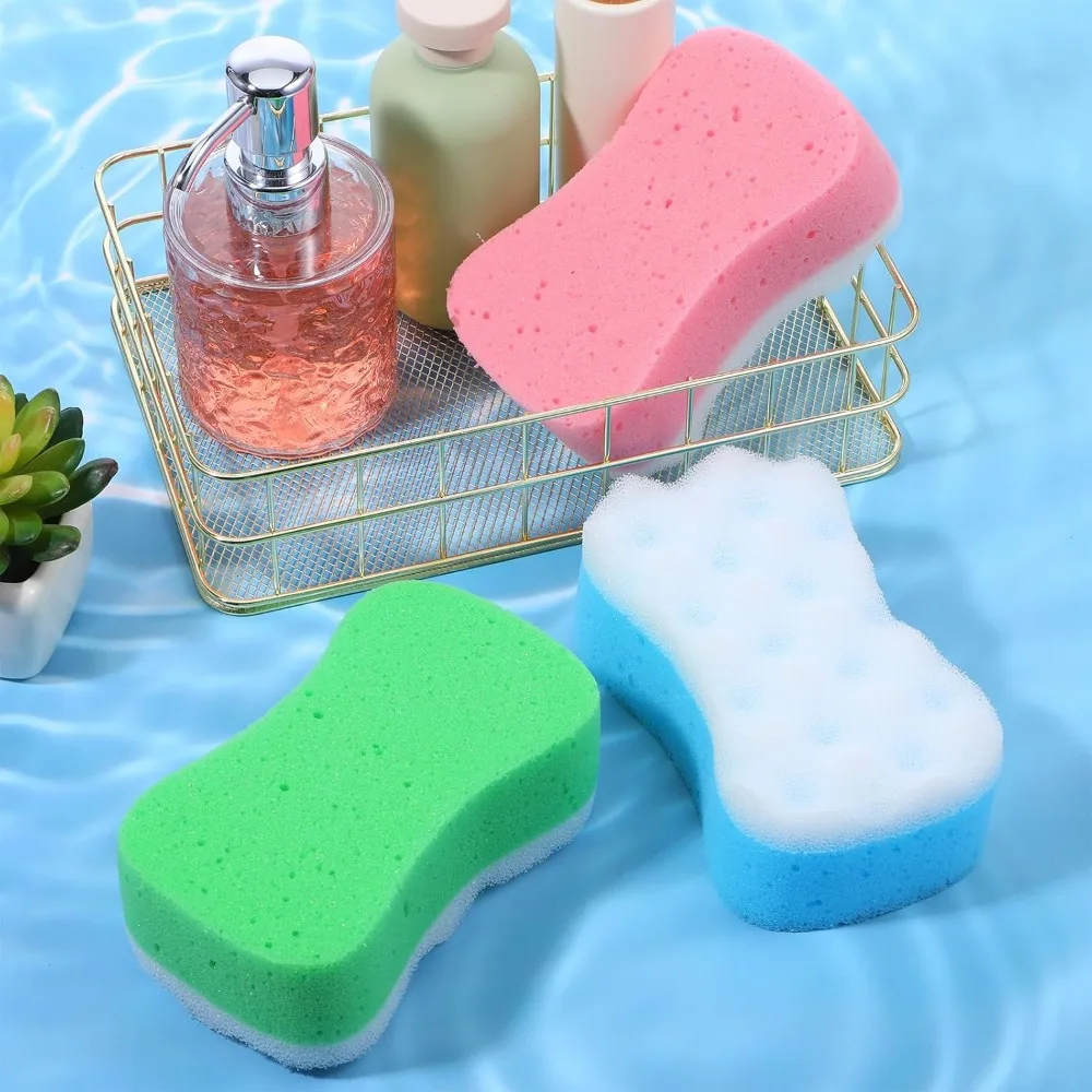 1/3Pcs Soft Bath Sponge Shower Natural Gentle Soothing Body Fiber Exfoliating Shower Sponge Wash Bouquet Bathing Accessories