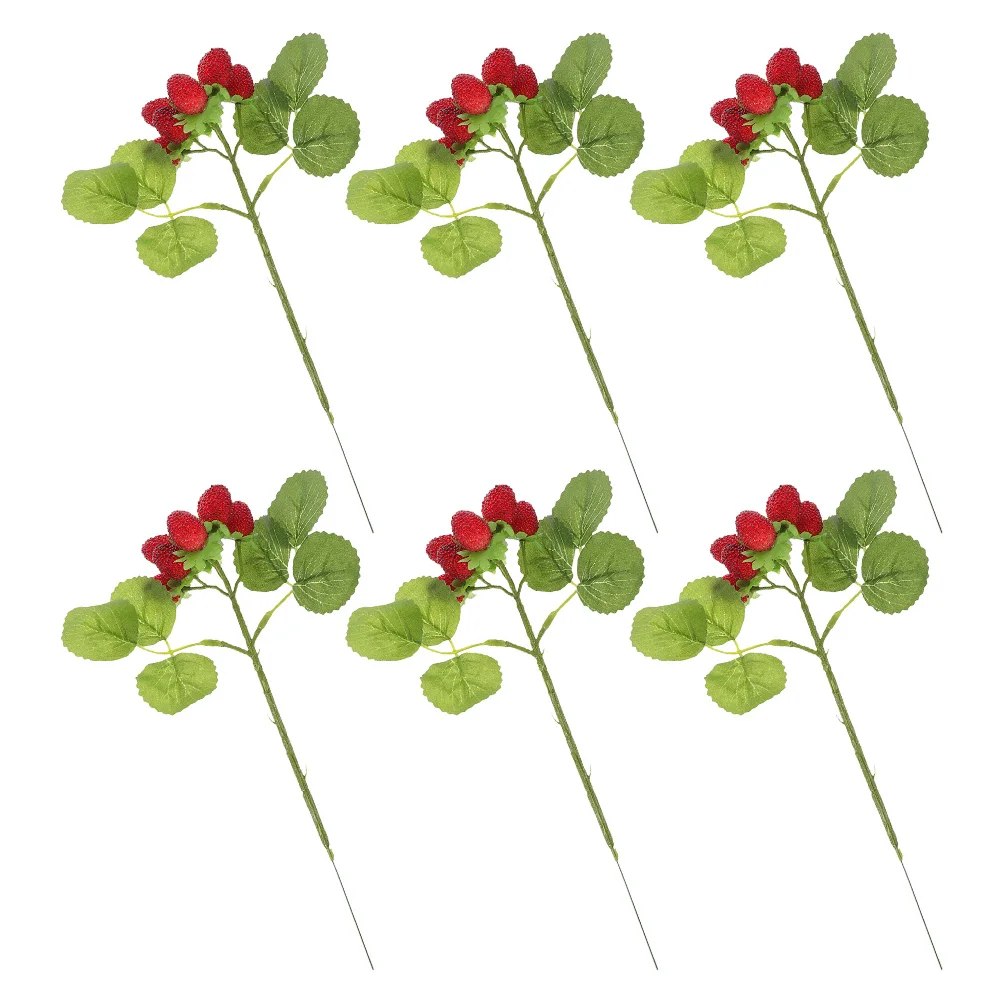 

6 Pcs Simulation Waxberry Faux Fruit Decor Realistic Artificial Berry Decorations for Home Party Photo Props Display