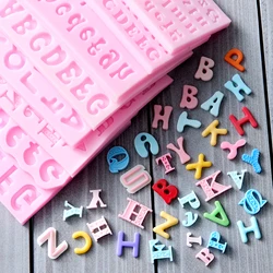 English Alphanumeric Silicone Molds Uppercase and Lowercase Letters Texture Digital Fondant Chocolate Cake Mold Baking Tools