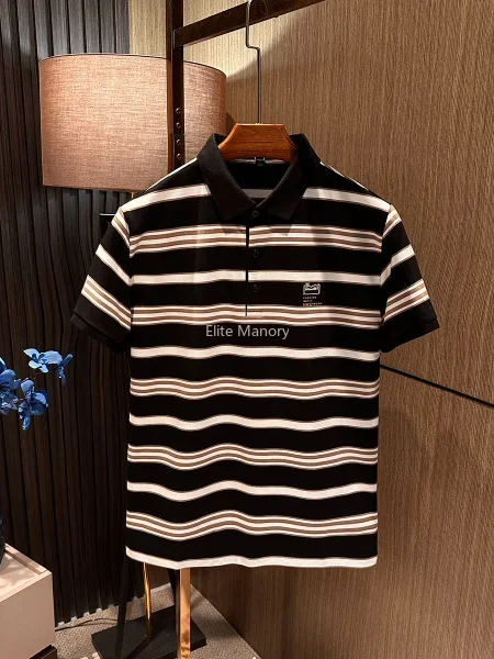 [Urban leisure, antibacterial comfort] Summer new versatile casual striped short-sleeved T-shirt