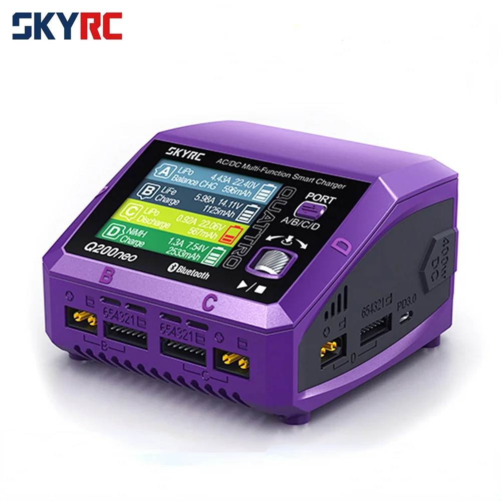 SkyRC Q200neo Lipo Battery Balance Charger Discharger AC200W DC400W 10A for 1-6S LiPo Li-ion Life LiHV 2-15s NiCd NiMH PB