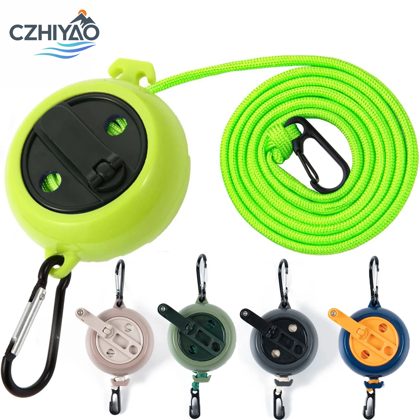CZHIYAO 1Pc 10M Portable Travel Clothesline Adjustable Camping Clothing Line Suitable For Hotel Backyard Hiking Outdoor/Indoor
