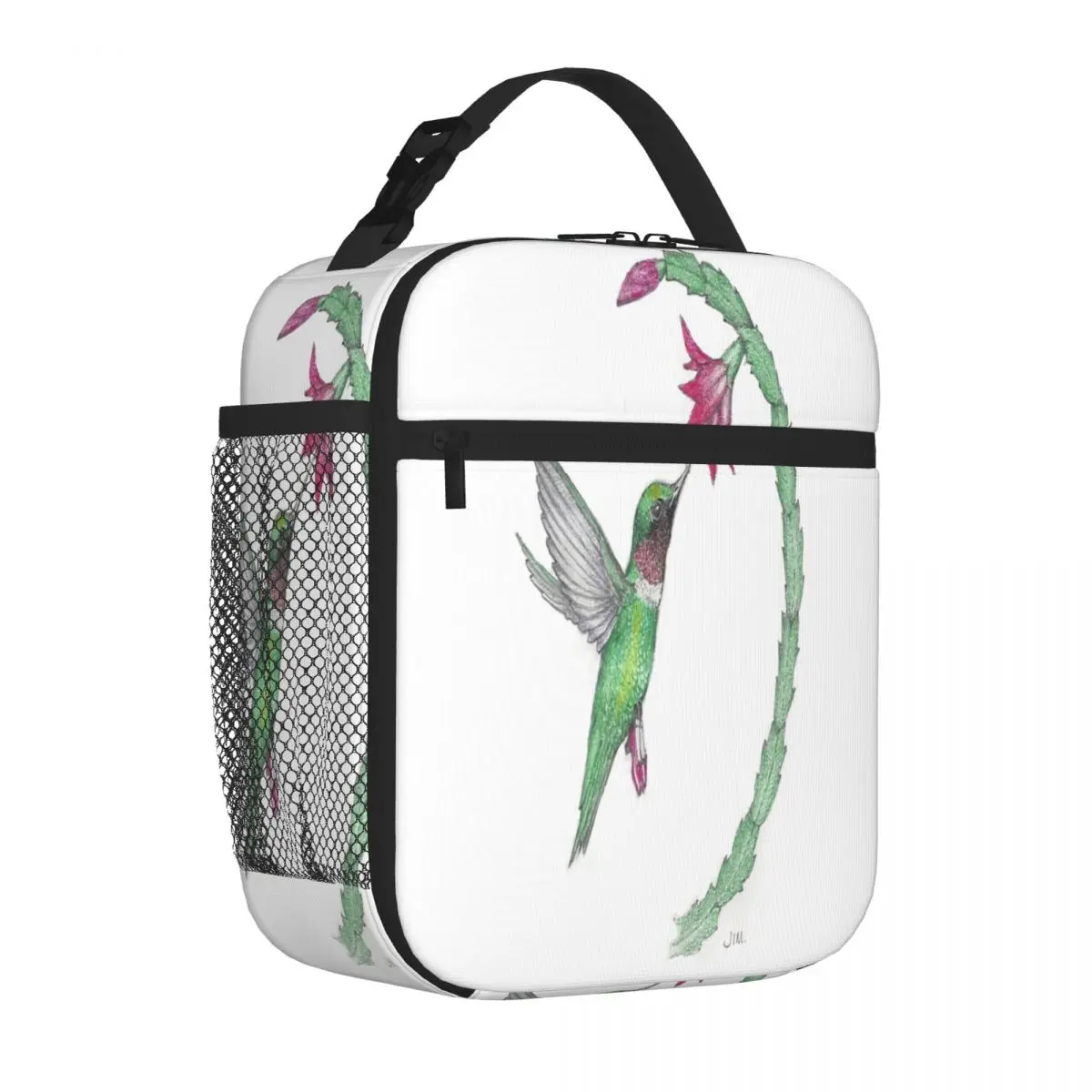 Hot Sale Hummingbird In Ruby Slippers Soft Touch Commuter Lunch Bag Teen School Outdoor Lunch Bag