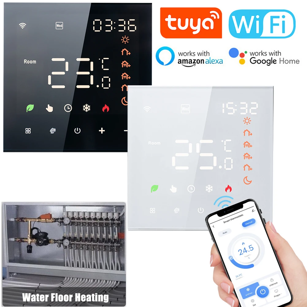 Tuya WiFi Termostato Intelligente 3A Regolatore di Temperatura del Riscaldamento dell'Acqua