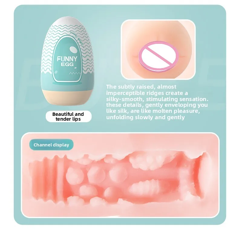 Fun Ei voor Mannen Stimulator Penis Massager Zacht Rubber Volwassen Speeltjes voor Mannen Realistische Vagina Pocket Kut Mini Cups Masturbator