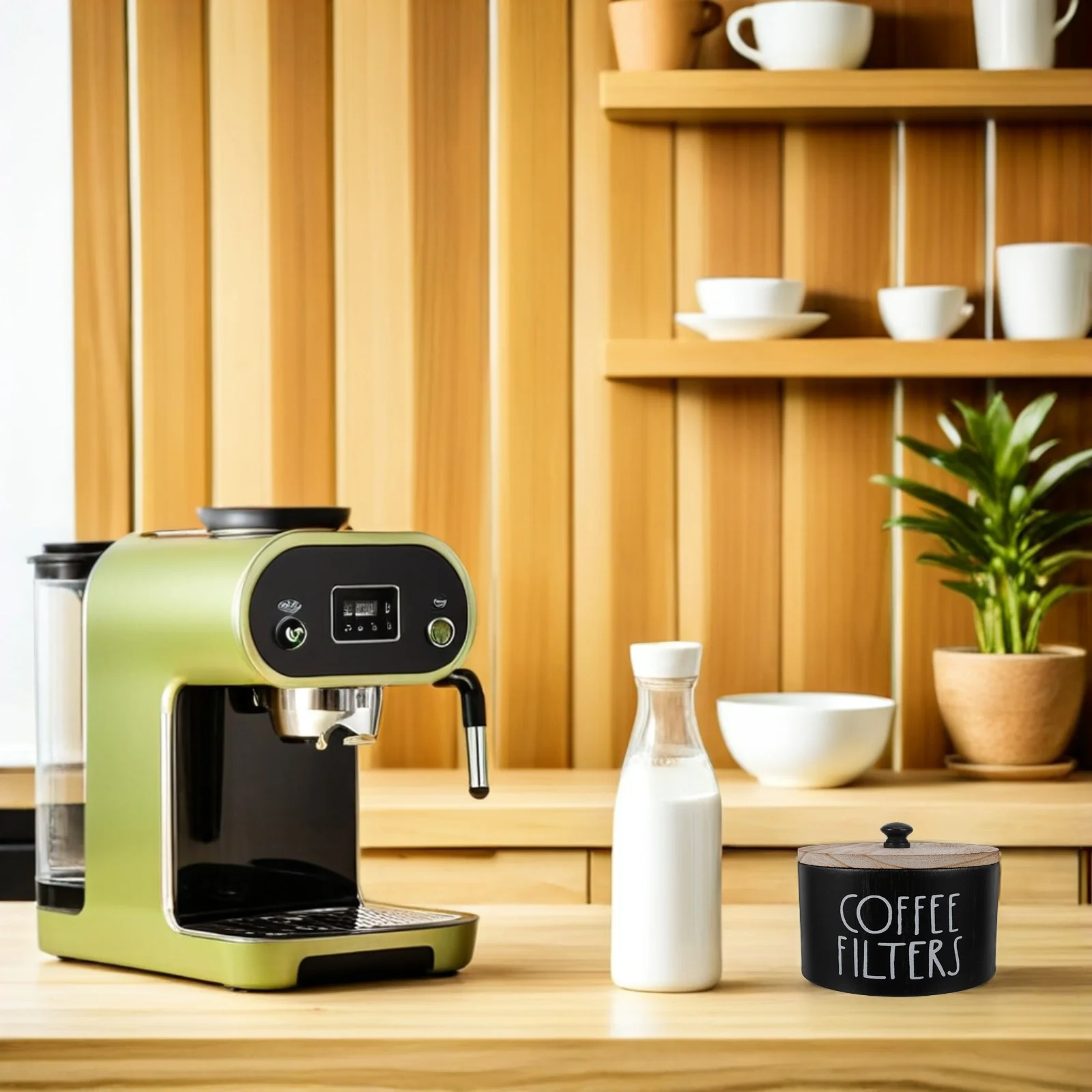 

Coffee Filter Storage Box 5.9 Inch Wooden Rustic Container For Counter Farmhouse Coffee Bar Accessories Filter Holder With