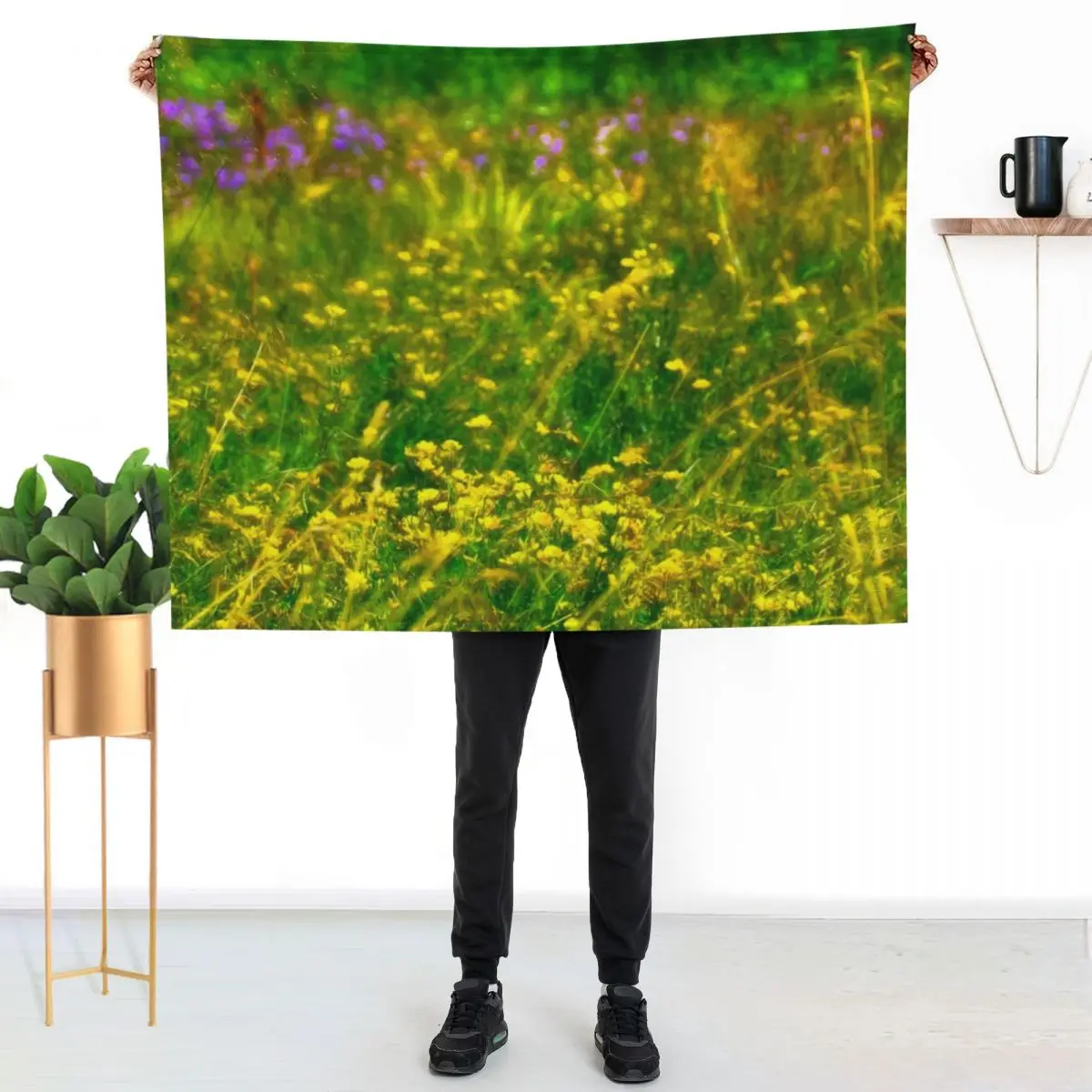 Meadow Afternoon, Photographic Impression Native Plants Throw Blanket sofa bed decorative blankets ands halloween Blankets