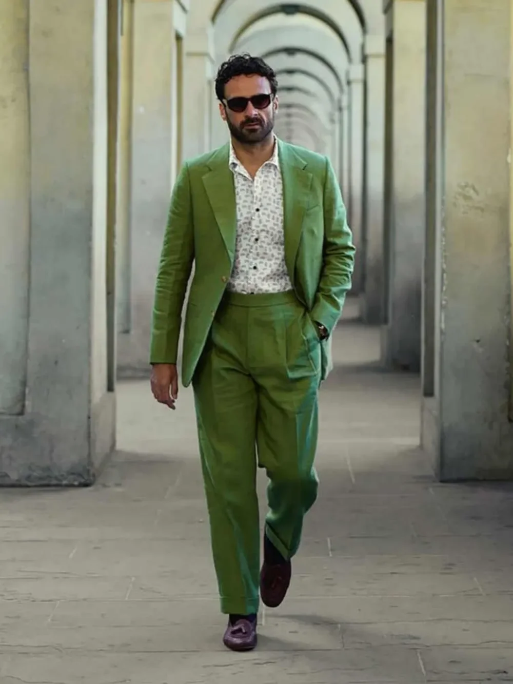 Bright Wedding Tuxedos Fashion 2 Piece Jacket Pants Men Suit Notched Lapel Business Office Wear Groom Evening Blazers Customized