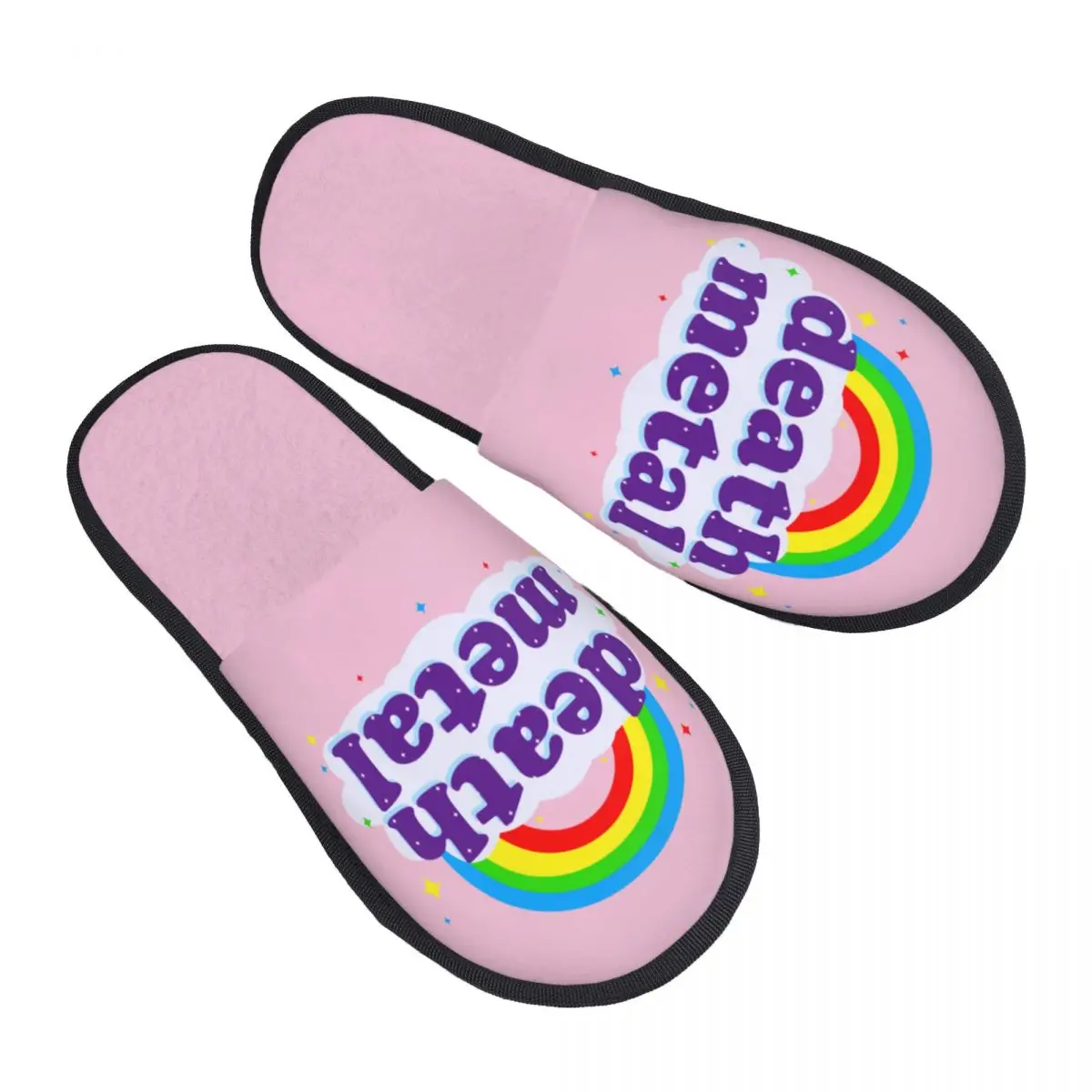 Custom Rock Music Death Metal Memory Foam Slippers Women Soft Warm House Slippers